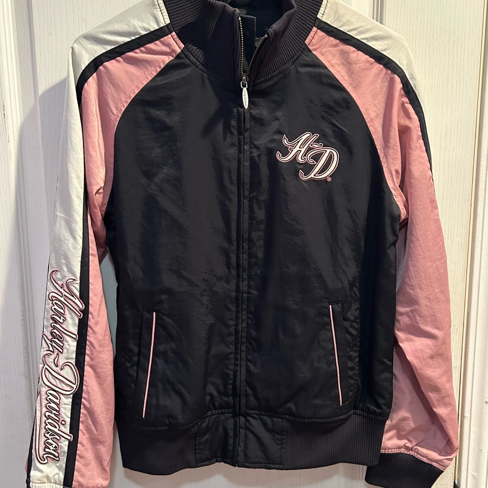 Harley-Davidson Women's Black and Pink Jacket